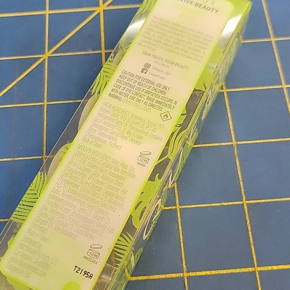 Lique Active Beauty Dynamic Duo Lash/Brow Gel - Black  New Sealed Box